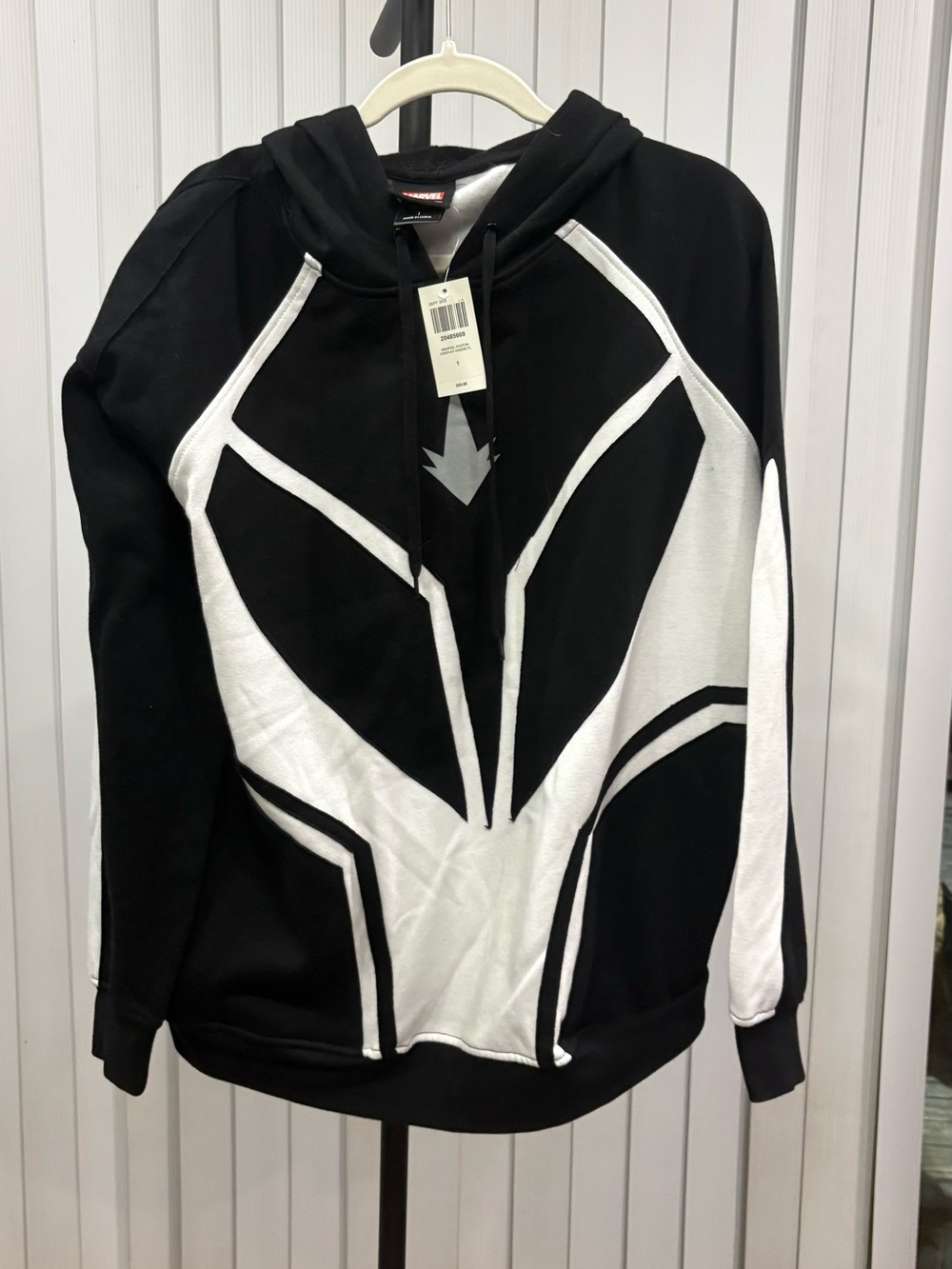 Marvel Black and White Graphic Pullover Hoodie